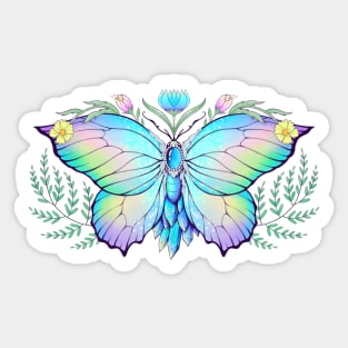 Crystals and Wings Sticker